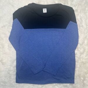 Shein Long Sleeved Shirt Two-Tone Blue & Black Size 7